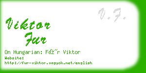 viktor fur business card